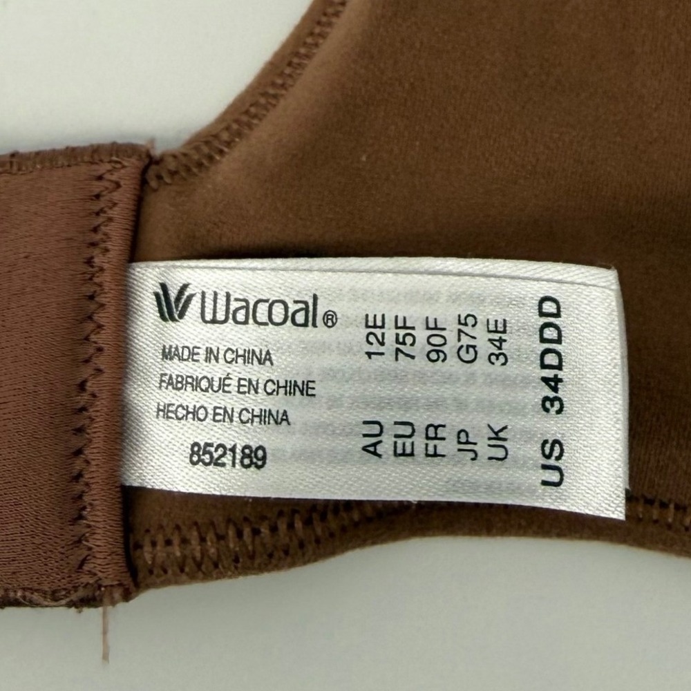 Wacoal How Perfect‎ Wire Free Lined T-Shirt Bra Brown 852189 Size 34DDD Soft - Picture 5 of 5